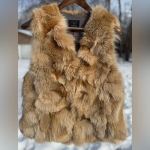 Ashley B x Barneys NY Real Coyote Fur Vest Small